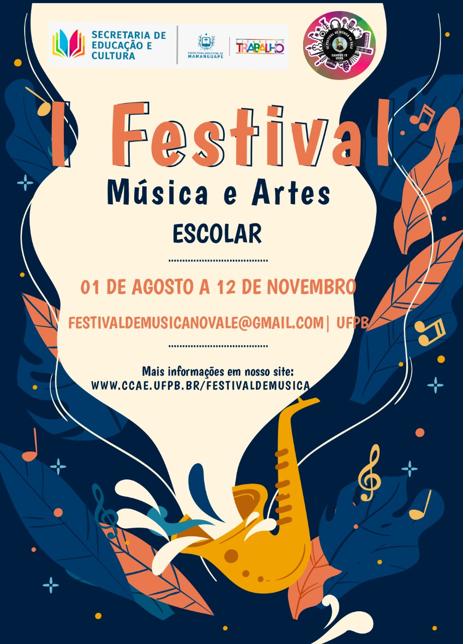 Mamanguape sedia o III Festival de Música no Vale e o I Festival de Musica e Artes Escolar