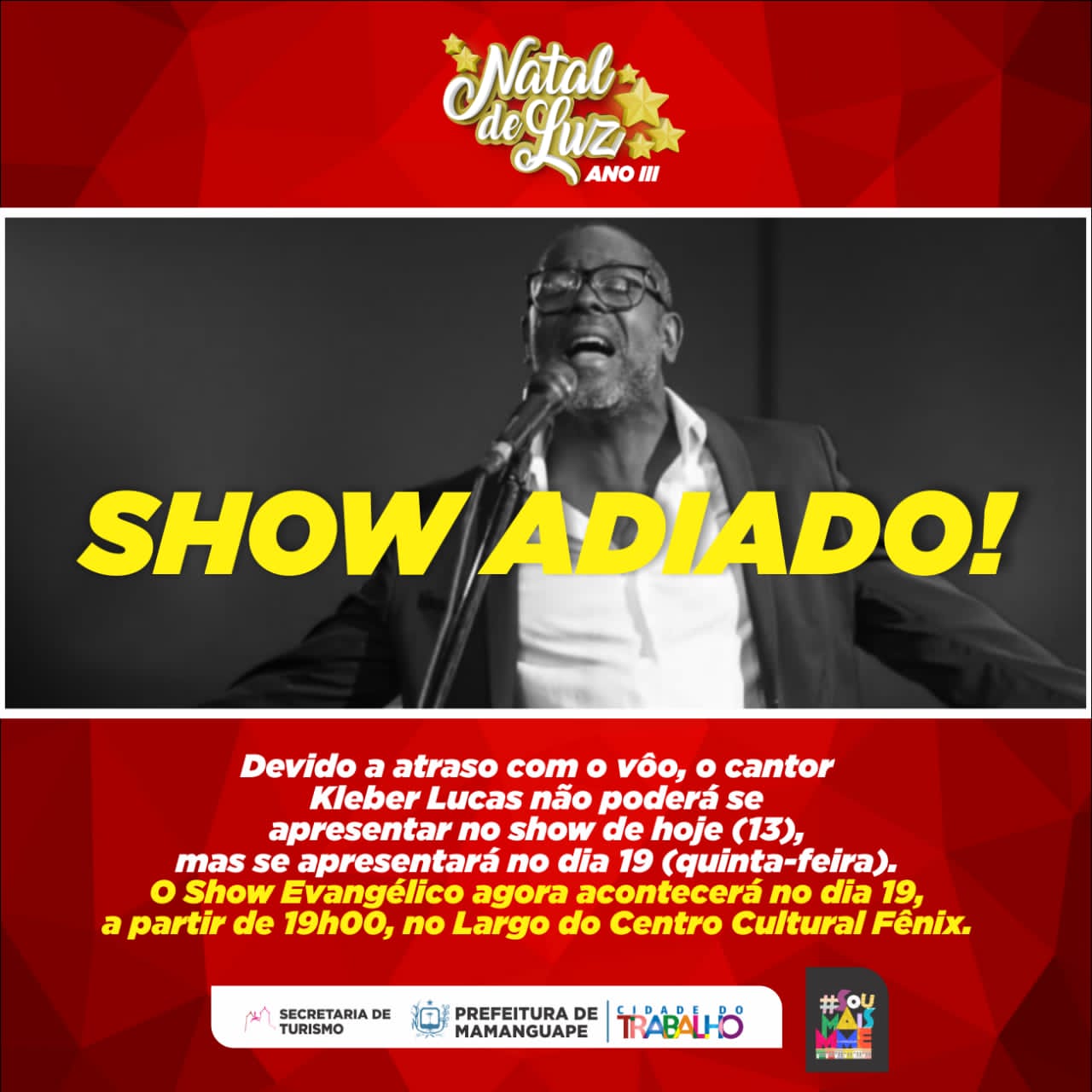 Problemas em voo adia show de Kleber Lucas em Mamanguape