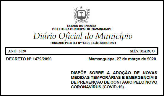 Prefeitura autoriza reabertura de alguns estabelecimentos comerciais