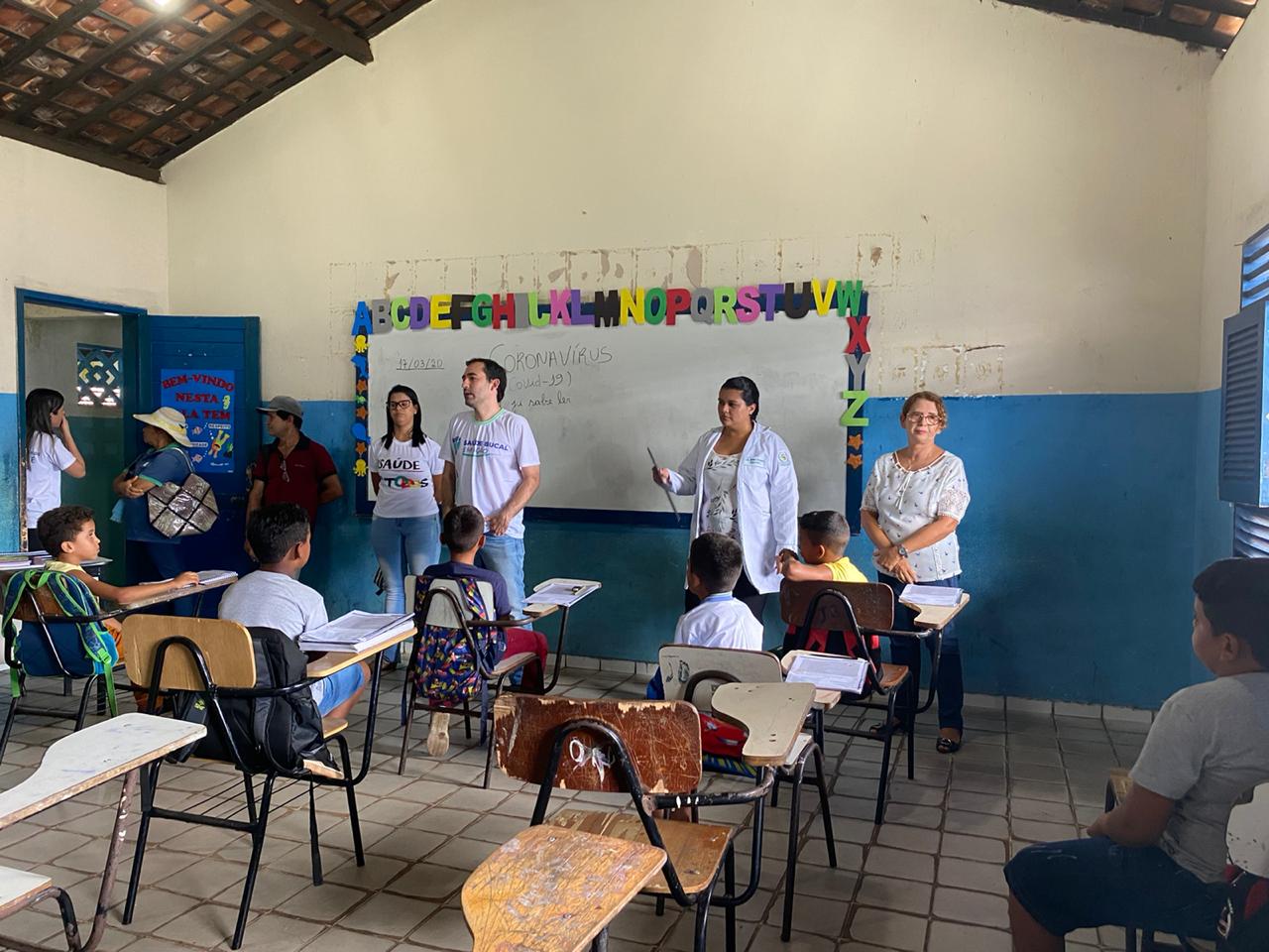 Secretaria de Saúde de Mamanguape leva profissionais para escolas no combate ao Coronavírus