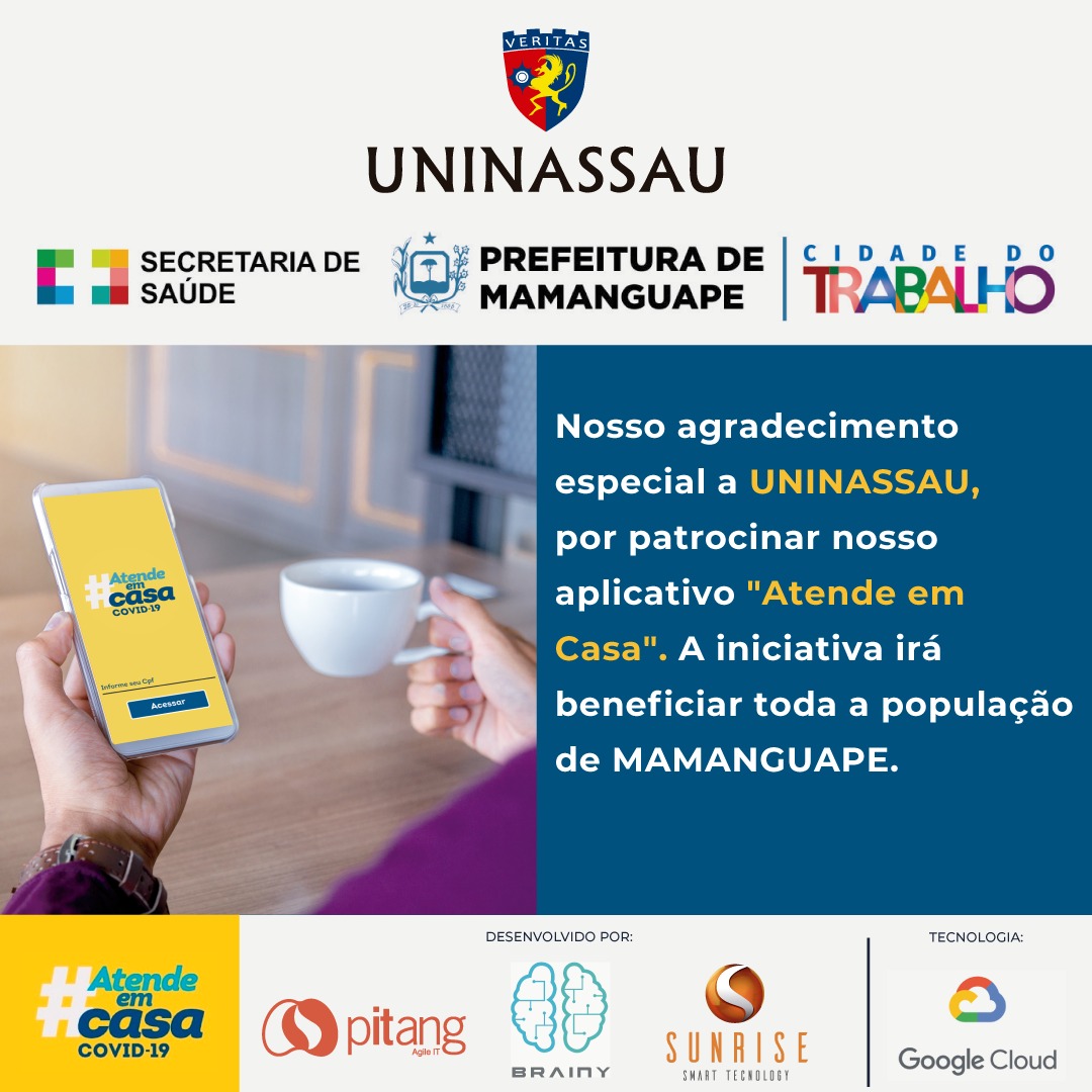 Em parceria com UNINASSAU, prefeitura de Mamanguape lança o aplicativo #AtendeEmCasaCOVID19