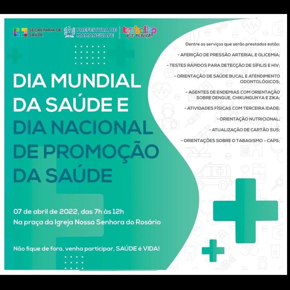 Mamanguape – Secretaria de Saúde realiza evento alusivo ao Dia Mundial da Saúde