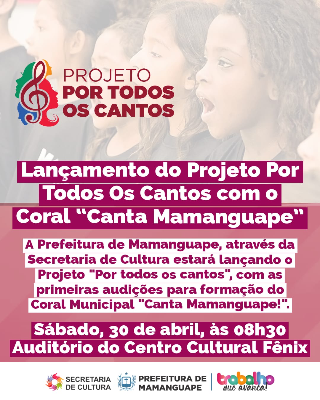 Prefeitura de Mamanguape lança por meio da Secretaria de Cultura do Município o Projeto “Por todos os cantos”