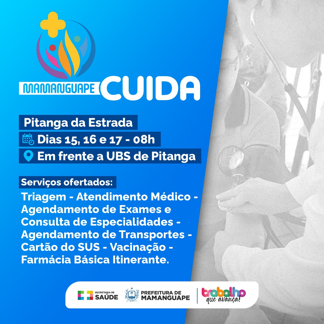 Programa Mamanguape Cuida chega nesta segunda-feira em Pitanga da Estrada