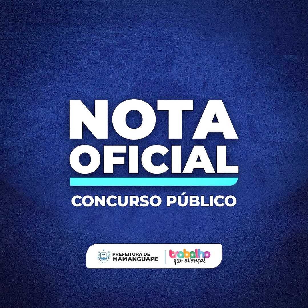 Nota Oficial | Concurso Público