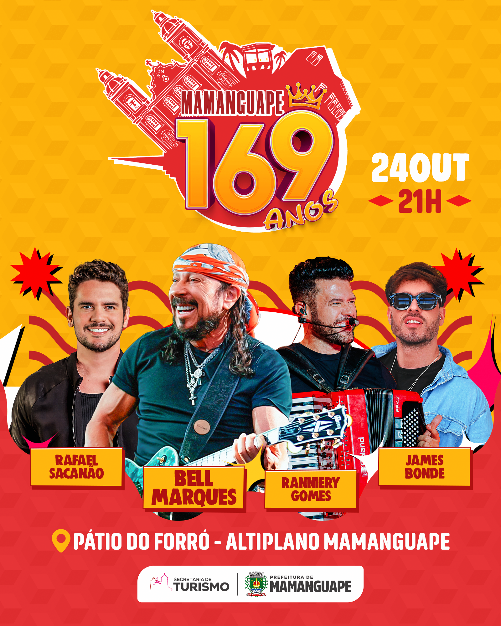 Aniversário de 169 anos de Mamanguape tem Bell Marques nesta quinta-feira (24)