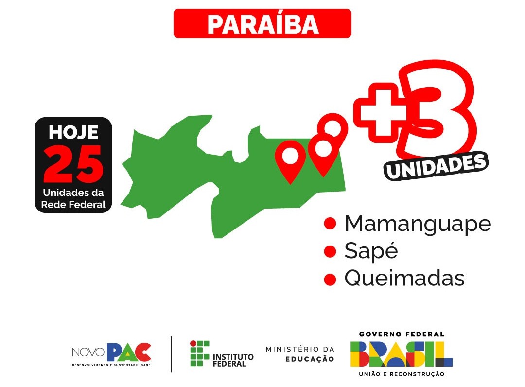 Governo Federal publica edital de licitação para a construção do Campus do IFPB em Mamanguape