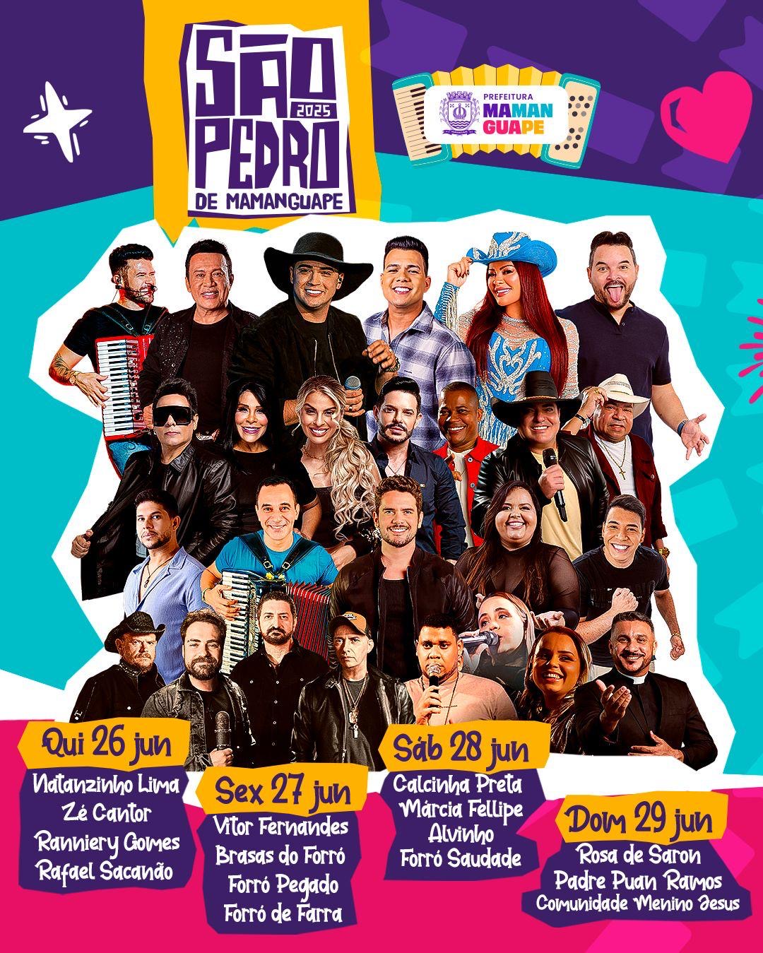 Confira a Programação completa do São Pedro de Mamanguape 2025
