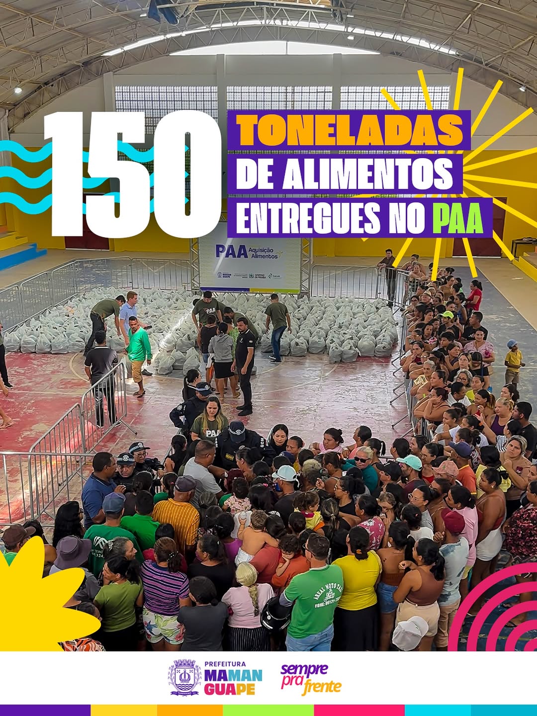 Prefeitura de Mamanguape distribui 150 toneladas de alimentos por meio do PAA