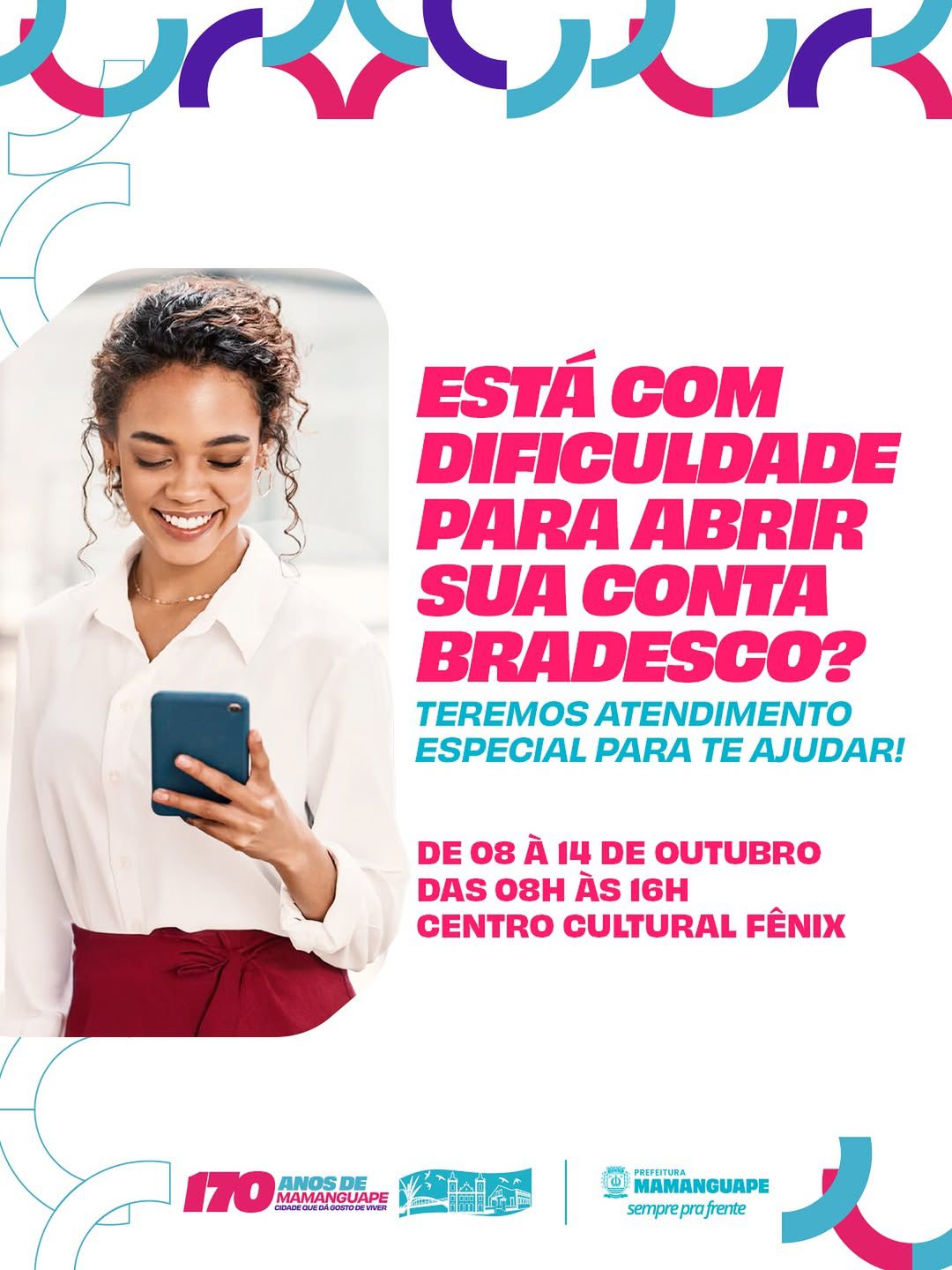 Prefeitura de Mamanguape e Bradesco promovem ação para auxiliar servidores na abertura de contas e esclarecimento de dúvidas