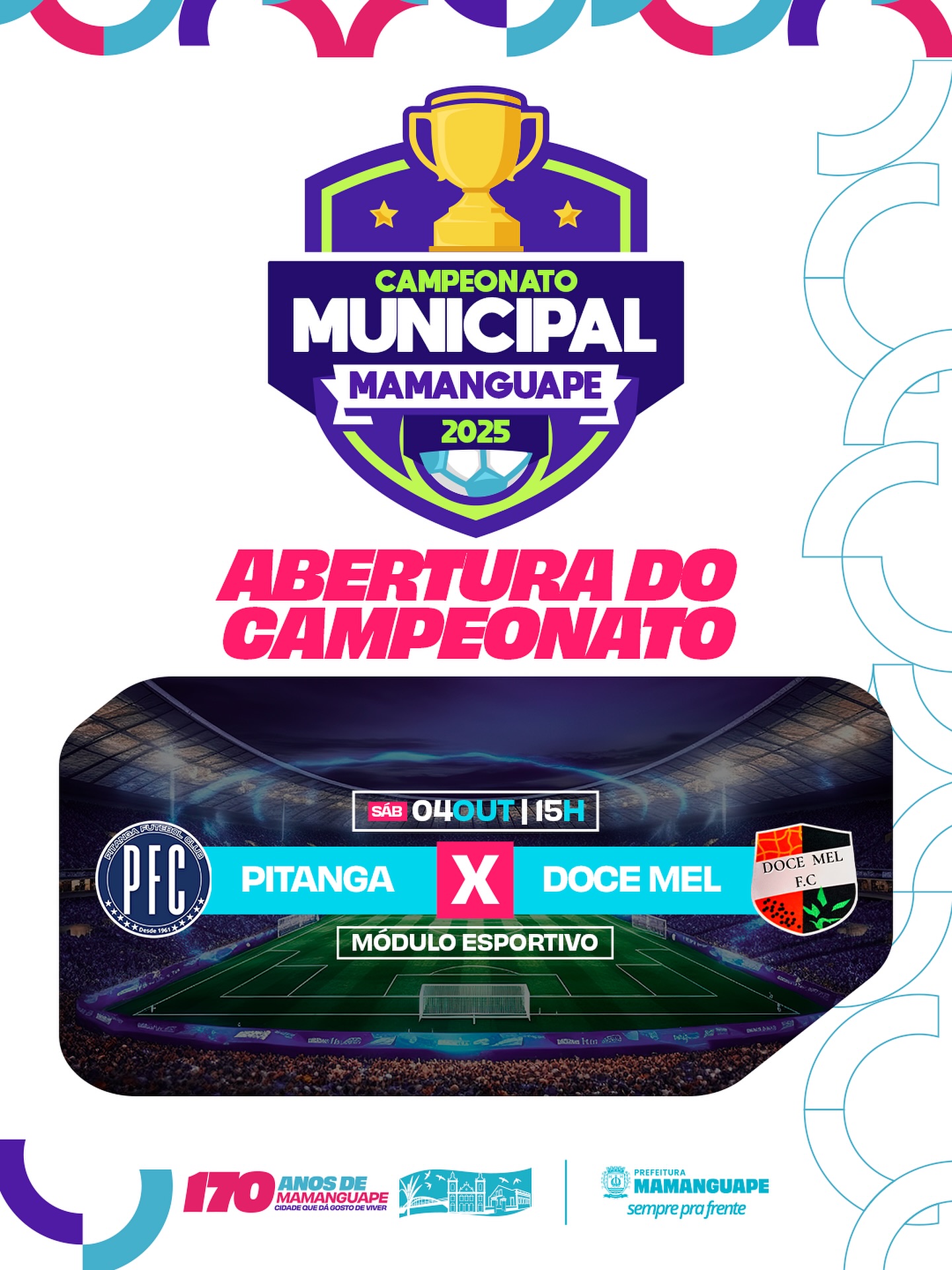 Prefeitura de Mamanguape promove 1º Campeonato Municipal de Futebol, neste sábado (04)