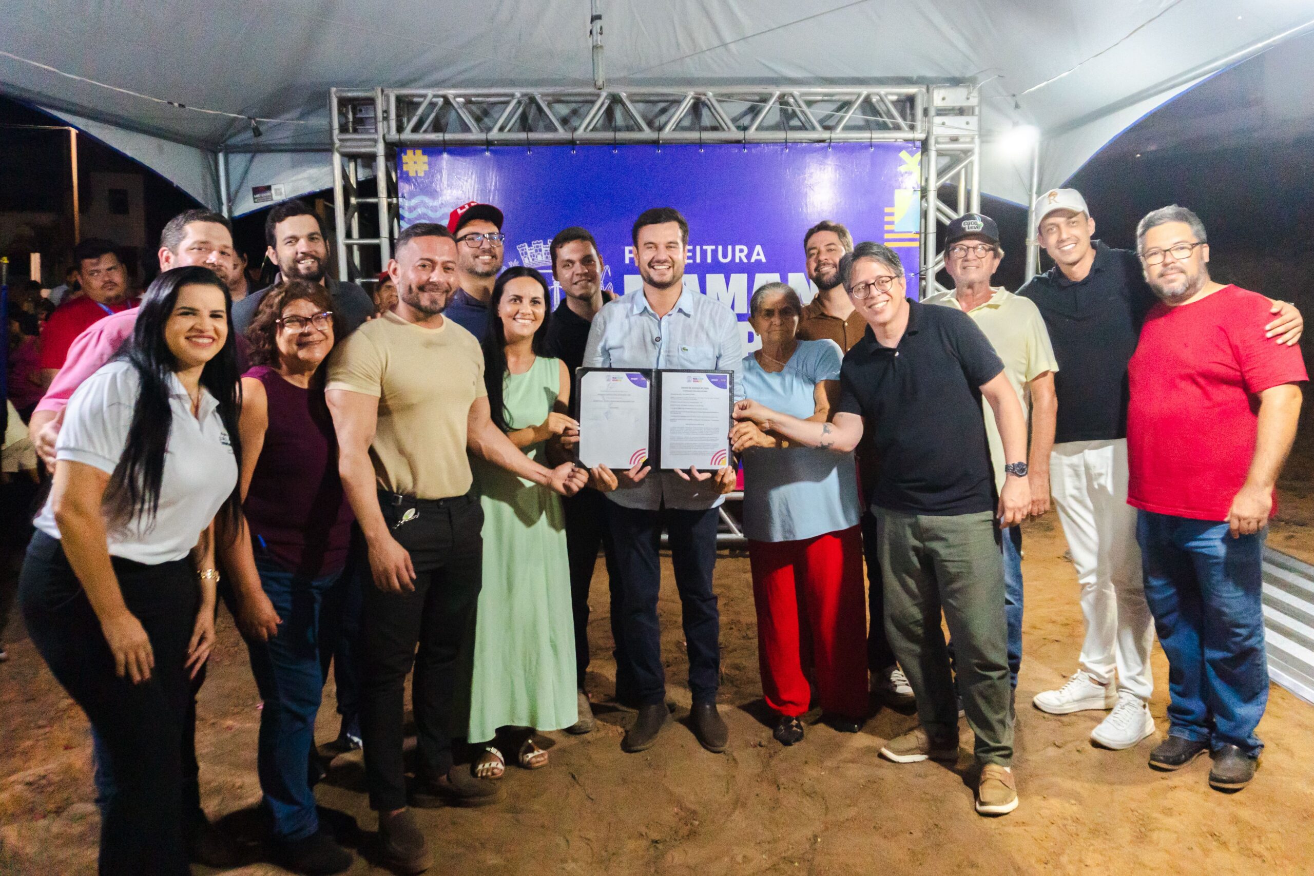 Prefeitura entrega sistema de abastecimento de água em Brejinho e autoriza construção de quadra poliesportiva em Imbiribeira