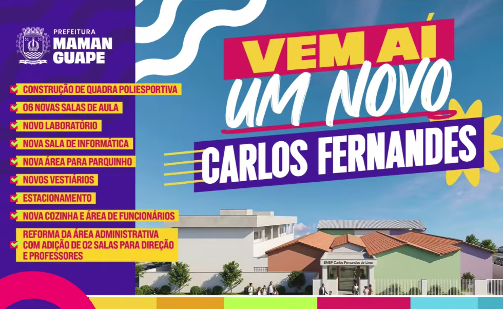 Prefeitura de Mamanguape autoriza reconstrução e modernização da Escola Carlos Fernandes de Lima com investimento de R$ 2,4 milhões